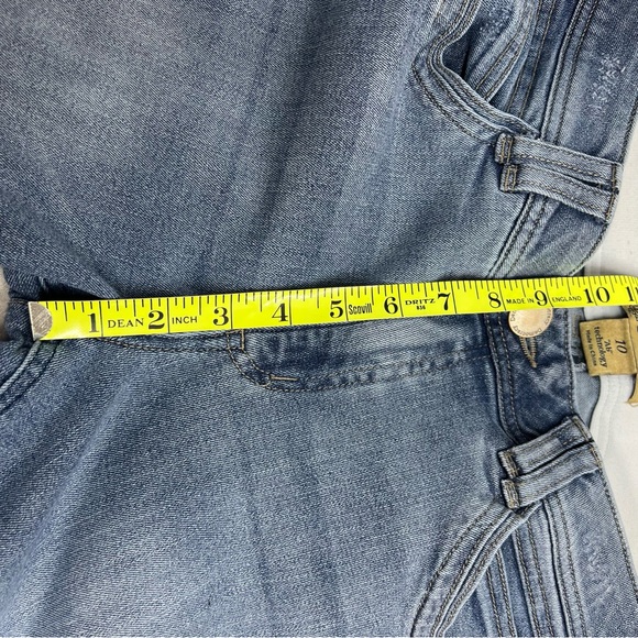 DEMOCRACY "AB" Technology size 10 Womens Raw Hem Blue Denim distressed Jeans - Picture 13 of 16